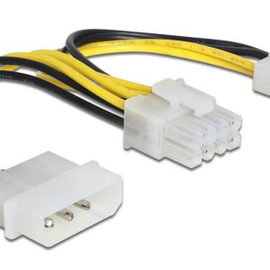DELOCK καλώδιο 2x 4pin molex σε 8pin EPS 83410