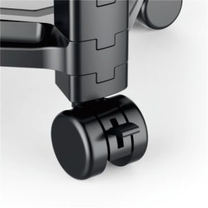 BRATECK ραφιέρα δαπέδου AMS-4L με ροδάκια, 2 ράφια, 50x33x37cm, έως 10kg, μαύρη 3 50x33x37cm