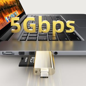 CABLETIME card reader CT-ACMCD2-ZG για SD & micro SD, USB 3.0, 5Gbps, γκρι 3 5Gbps