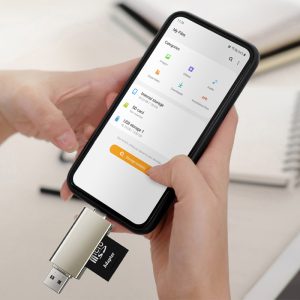 CABLETIME card reader CT-ACMCD2-ZG για SD & micro SD, USB 3.0, 5Gbps, γκρι 4 γκρι