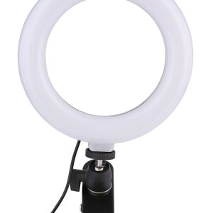 CABLETIME φωτιστικό δαχτυλίδι LED CT-LRL6-PB με μίνι τρίποδα & σφιγκτήρα, βάση smartphone, Φ16cm 4 CT LRL6 PB 3