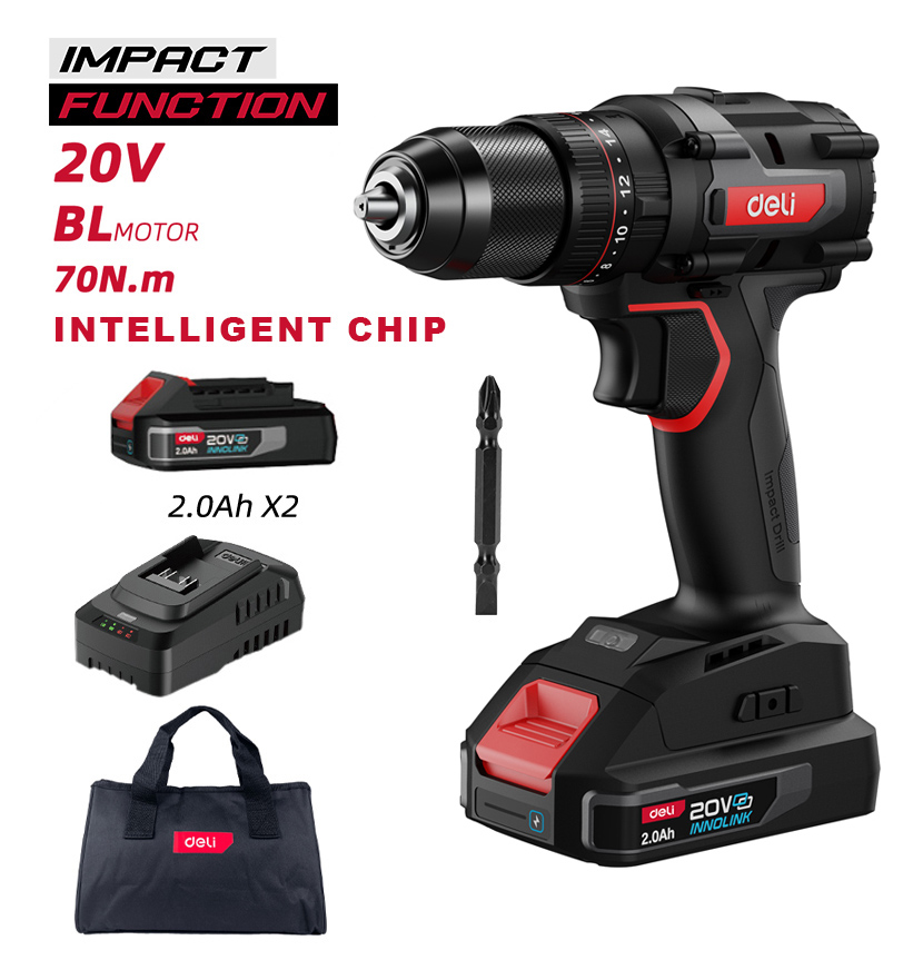 DELI κρουστικό δραπανοκατσάβιδο μπαταρίας DE-CZ20-1D2 DELI κρουστικό δραπανοκατσάβιδο μπαταρίας DE-CZ20-1D2