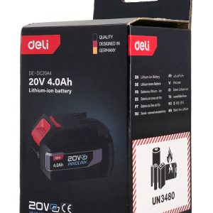 DELI μπαταρία λιθίου για εργαλεία μπαταρίας DE-DC20A4, 20V 4Ah 4 DE DC20A4 3