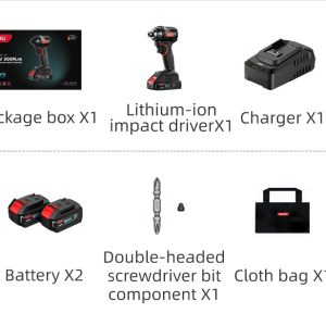 DELI παλμικό κατσαβίδι μπαταρίας DE-QZ20-1D2, Brushless, 20V, 2x 2Ah, 200N.m 3 20V