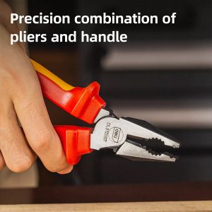 DELI πένσα ίσια ηλεκτρολόγου DL512007, μόνωση VDE 1000V, 18cm 3 18cm