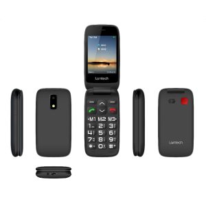 LAMTECH FLIP PHONE 2.8' DISPLAY WITH BT, FM RADIO, SOS, 1400 mAh, GR MENU FLIP-X BLACK 3 SOS