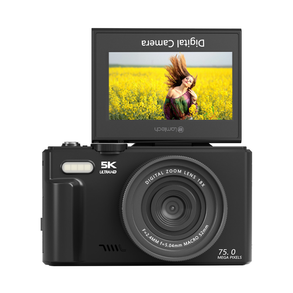 LAMTECH 5K FLIP DIGITAL CAMERA WIFI BLACK LAMTECH 5K FLIP DIGITAL CAMERA WIFI BLACK