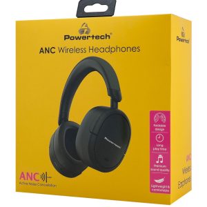 POWERTECH headphones PT-1462, ενσύρματα & ασύρματα, ANC & ENC, 40mm, 300mAh, μαύρα 4 40mm