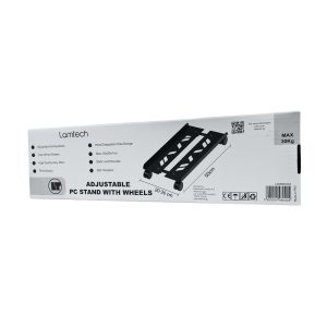 LAMTECH ADJUSTABLE PC STAND WITH WHEELS MAX 30KG BLACK 4 lam980404 3