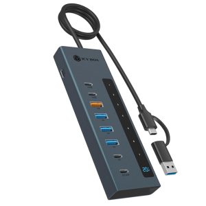 ICY BOX 9-IN-1 LED DISPLAY HUB WITH 2xTYPE-C PD100W 1xTYPE-C PD20W