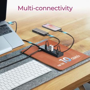 ICY BOX 9-IN-1 LED DISPLAY HUB WITH 2xTYPE-C PD100W 1xTYPE-C PD20W, 4xUSB3.2 & TYPE-C/USB HOST CONNECTION GREY 4 IB HUB1743 CPD 4