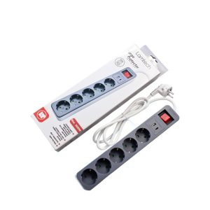 LAMTECH 5WAY SURGE PROTECTOR WITH 1xTYPE-C 1xUSB 5xSCHUKO BLACK/WHITE 1.5M 3 LAM980329 4