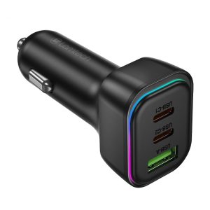 LAMTECH HIGH POWER 3-PORT CAR CHARGER 60W BLACK