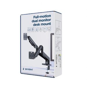 GEMBIRD DESK MOUNTED ADJUSTABLE DOUBLE MONITOR ARM 17'-32' BLACK 4 MA DA2 06 1