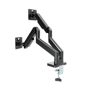 GEMBIRD DESK MOUNTED ADJUSTABLE DOUBLE MONITOR ARM 17'-32' BLACK
