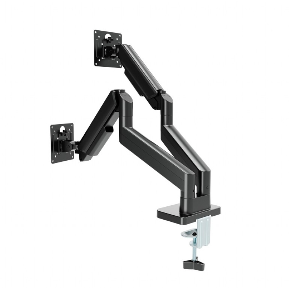 GEMBIRD DESK MOUNTED ADJUSTABLE DOUBLE MONITOR ARM 17'-32' BLACK GEMBIRD DESK MOUNTED ADJUSTABLE DOUBLE MONITOR ARM 17'-32' BLACK