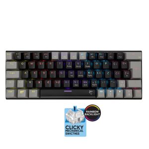WHITE SHARK MECHANICAL KEYBOARD GK-002121V2 US BLUE SWITCH WAKIZASHI-2 BLACK/GREY