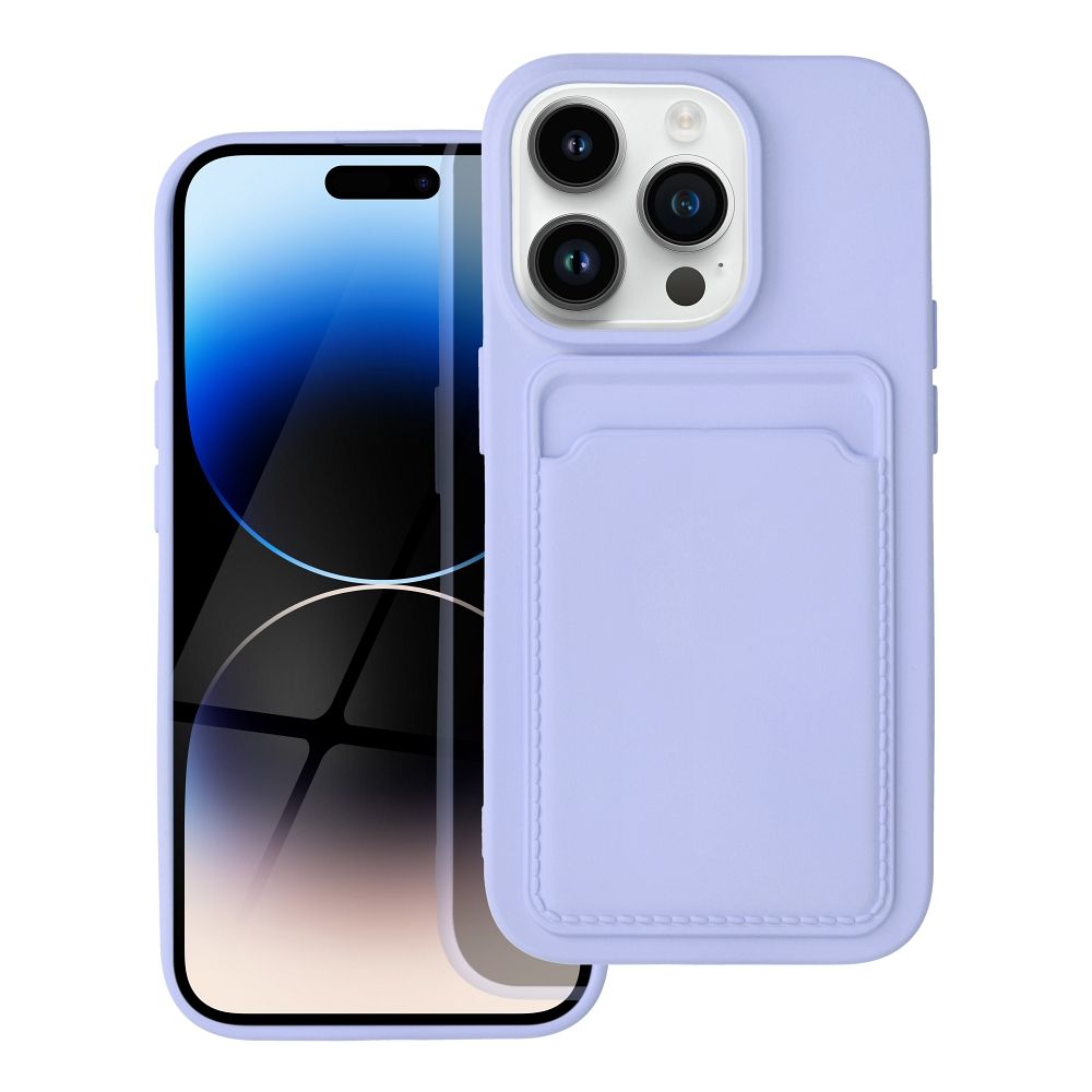 case CARD for IPHONE 14 Pro violet Θήκη κινητού με υποδοχή κάρτας για IPHONE 14 Pro Βιολετί