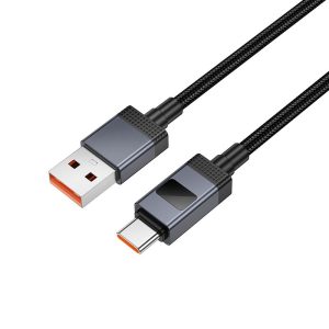 Καλώδιο φόρτισης USB A σε USB C Hoco 5A με οθόνη 1 μέτρο X118 Μαύρο 5 19799e2db9f6126928f9e6d8ae7fe8b7