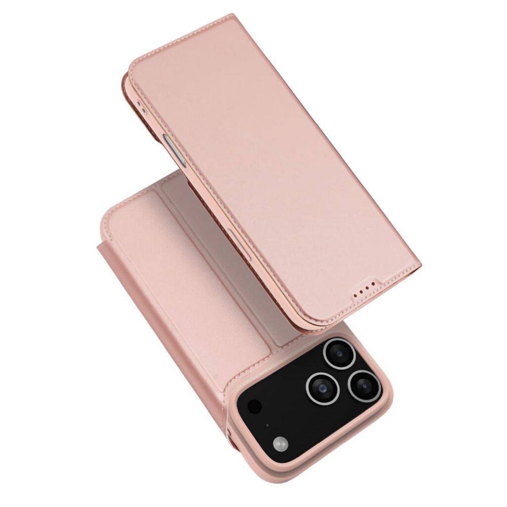 DUX DUCIS wallet case SKIN PRO for IPHONE 17 PRO MAX rose Θήκη πορτοφόλι DUX DUCIS SKIN PRO για IPHONE 17 PRO MAX Ροζ
