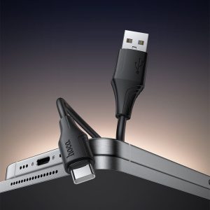 Καλώδιο φόρτισης USB A σε USB C Hoco 3A 1 μέτρο X124 Μαύρο Σιλικόνη 5 5e02a4c0ec79ba8463f685d3eceda25d