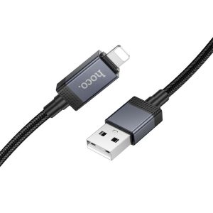 Καλώδιο φόρτισης USB A σε Lightning Hoco 2,4A με οθόνη 1 μέτρο X118 Μαύρο 4 62eb739e04fcaf424a85b1e82bd02a66