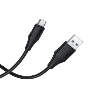 Καλώδιο φόρτισης USB A σε USB C Hoco 3A 1 μέτρο X124 Μαύρο Σιλικόνη 2 89e13e072f0a27a40198a366addedceb