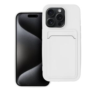 Θήκη κινητού με υποδοχή κάρτας για IPHONE 15 Pro Λευκή