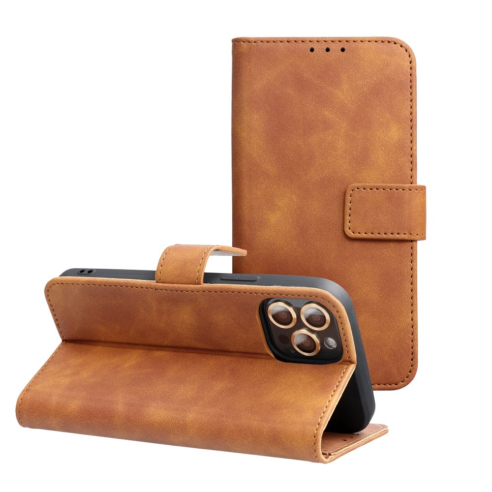 TENDER Book Case for XIAOMI Redmi 15 4G / 5G (171.1) brown Θήκη βιβλίο TENDER για XIAOMI Redmi 15 4G / 5G (171.1) Καφέ