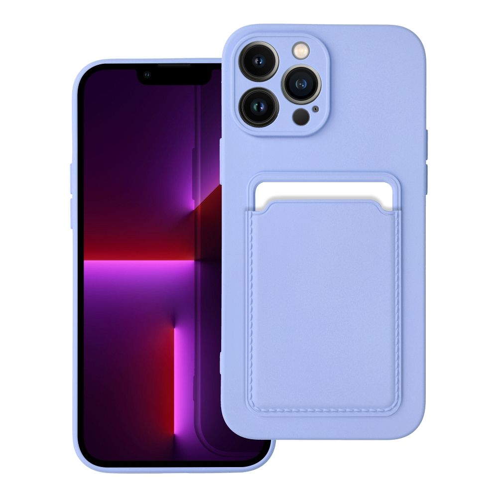 case CARD for IPHONE 13 Pro Max violet Θήκη κινητού με υποδοχή κάρτας για IPHONE 13 Pro Max Βιολετί