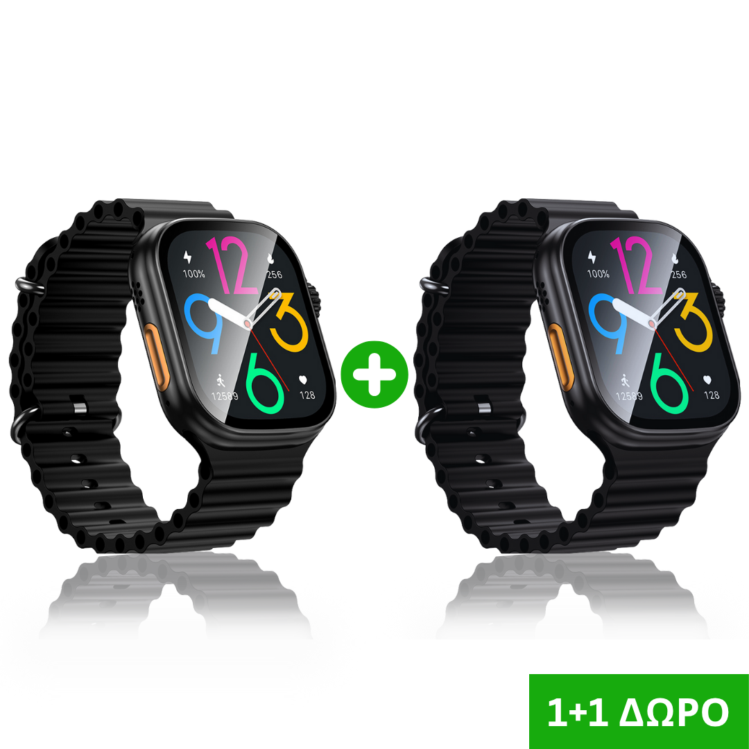 1+1 Δώρο – 2 Smartwatch με Ελληνικά & Bluetooth Κλήσεις, Μαύρα BD14 Ultra 1+1 Δώρο – 2 Smartwatch με Ελληνικά & Bluetooth Κλήσεις, Μαύρα BD14 Ultra