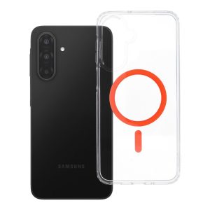 Case for Samsung A17 / A18 Drop Glue Colorful Ring Mag Cover compatible with MagSafe orange