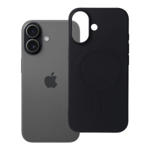 Case for iPhone 17 Silicone Mag Cover compatible with MagSafe (big hole) black