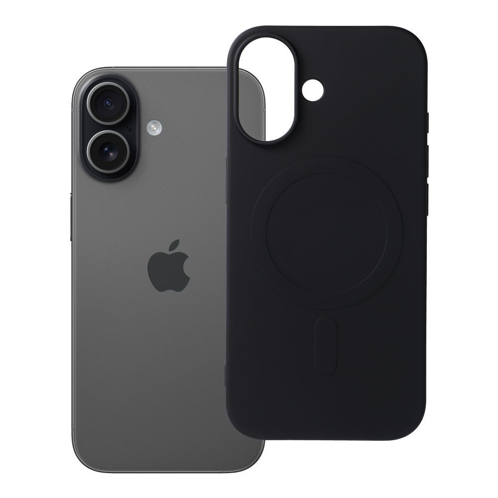 Case for iPhone 17 Silicone Mag Cover compatible with MagSafe (big hole) black Case for iPhone 17 Silicone Mag Cover compatible with MagSafe (big hole) black