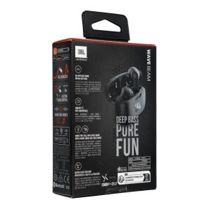 JBL Ακουστικά ασύρματα bluetooth handsfree με αντοχή στον ιδρώτα IP54 IPX2 Wave Beam & θήκη φόρτισης - Μαύρα