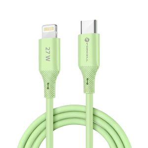 Καλώδιο USB-C σε Lightning PD 27W 3A Forcell F-Energy C346 Silicone 1m Πράσινο