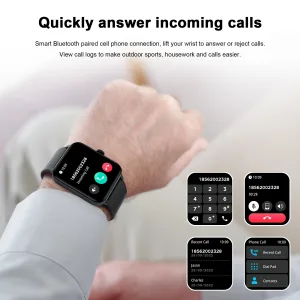 1+1 Δώρο – 2 Smartwatch με Ελληνικό Μενού, Κλήσεις, Παλμογράφο & Οξύμετρο - Μαύρο και Ροζ 7 r50 3