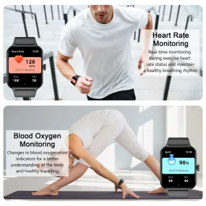 1+1 Δώρο – 2 Smartwatch με Ελληνικό Μενού, Κλήσεις, Παλμογράφο & Οξύμετρο - Μαύρο και Ροζ 6 r50 5