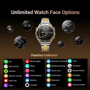 BLACKVIEW BT5.3 MULTITASK AMOLED SMARTWATCH SILVER 4 w90pro 10 20251027105214614