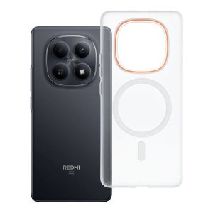 Case for Xiaomi Redmi Note 15 4G Go Orange compatible with MagSafe transparent
