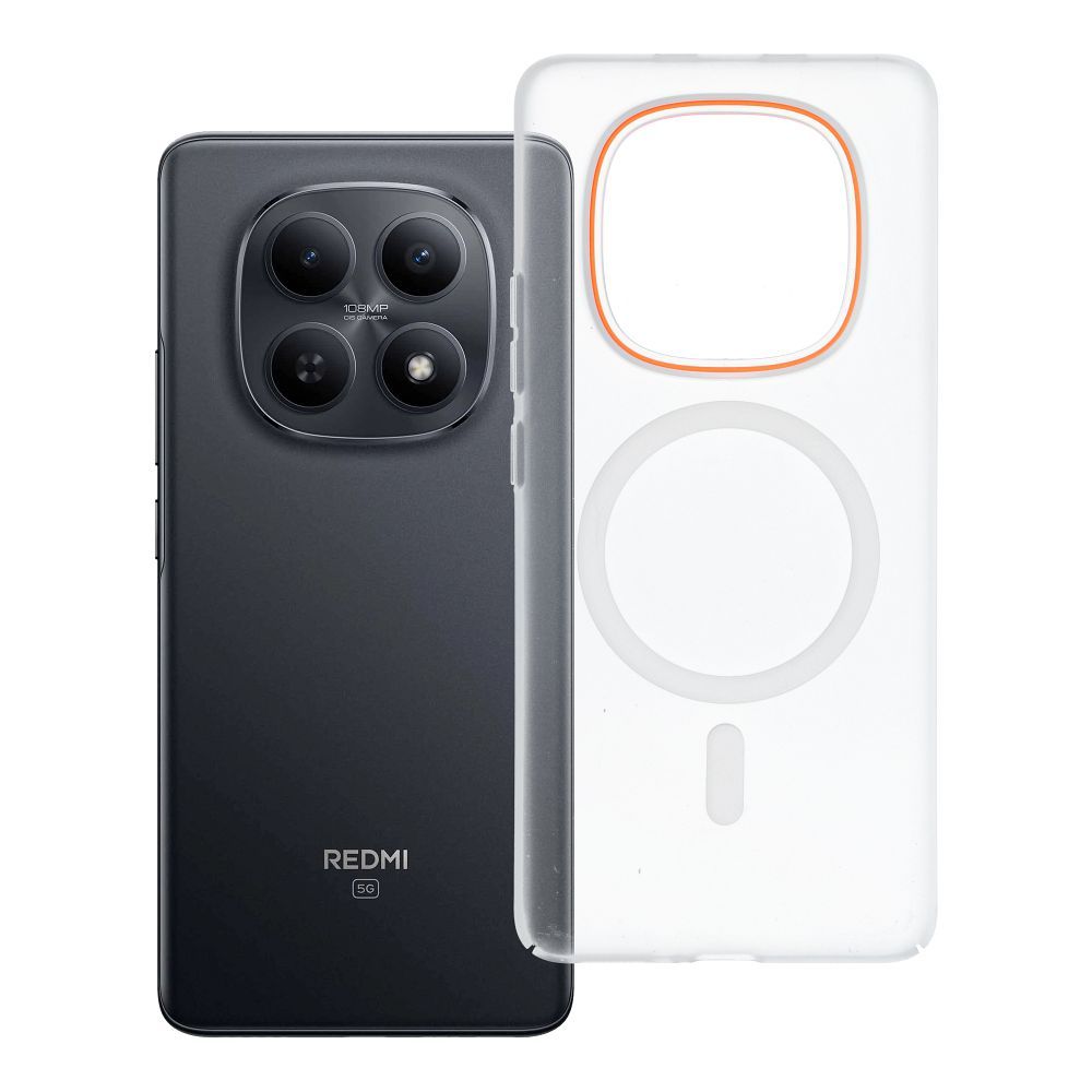 Case for Xiaomi Redmi Note 15 4G Go Orange compatible with MagSafe transparent Case for Xiaomi Redmi Note 15 4G Go Orange compatible with MagSafe transparent