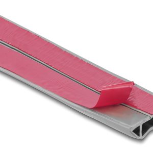 DELOCK κανάλι καλωδίων 20767 με αυτοκόλλητο, εύκαμπτο PVC, 50x14mm, 2m, γκρι 3 50x14mm