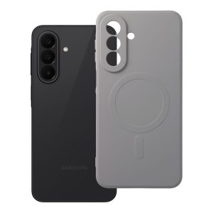 Case for Samsung A27 Silicone Mag Cover compatible with MagSafe (camera protection) grey titatnium