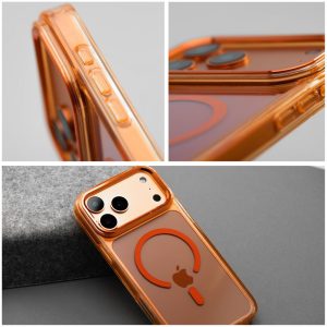 Θήκη iPhone 17 Pro Max Frame Clear Hybrid Mag Cover MagSafe Compatible Orange 5 3d24d17677658b2e74cbcde561f937ab