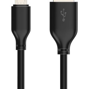 CABLETIME καλώδιο micro USB σε USB CT-C165-05G, 2.4A, 480Mbps, 0.25m, μαύρο 4 0.25m