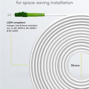 GOOBAY καλώδιο οπτικής ίνας LC-APC 59588, Singlemode OS2, 10m, λευκό 4 λευκό