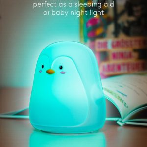 GOOBAY LED φωτιστικό νυκτός πιγκουίνος 61648, RGB, επαναφορτιζόμενο, λευκό 3 επαναφορτιζόμενο