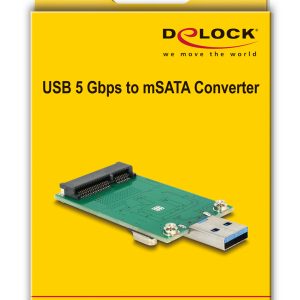 DELOCK αντάπτορας USB σε mSATA 62681, 5Gbps 4 62681 3