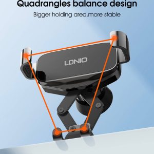 LDNIO βάση smartphone αυτοκινήτου MG13 για αεραγωγούς, μαύρη 3 6933138602904 2