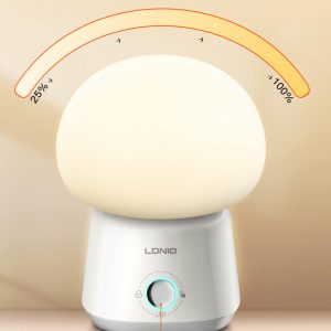 LDNIO LED φωτιστικό νυκτός Y4, RGB, ρυθμιζόμενο, επαναφορτιζόμενο, λευκό 3 ρυθμιζόμενο